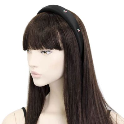 3cm wide padded aliceband with cherry motifs