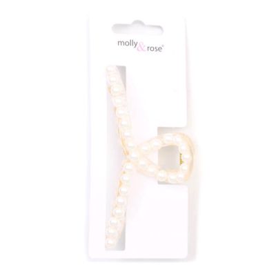 Pearl bead looped top clamp 11cm