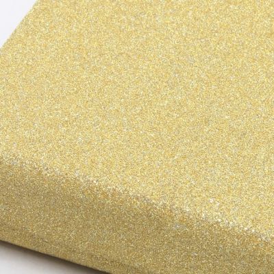 Necklace / Bracelet box. 9x9x2cm. Gold glitter gift box.