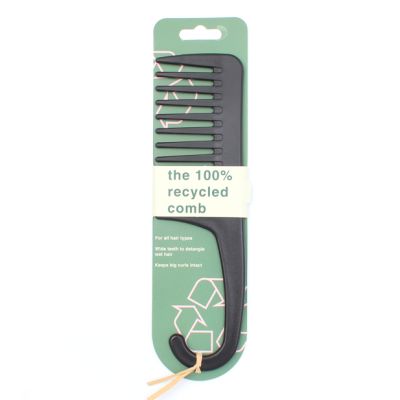 100% recycled plastic wide tooth comb 22cm