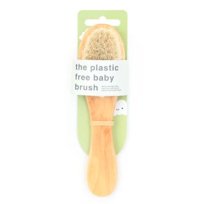 Wooden Baby Brush With Wool Bristles 15cm