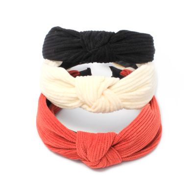 ASSORTED* 3cm wide soft knitted style knotted aliceband
