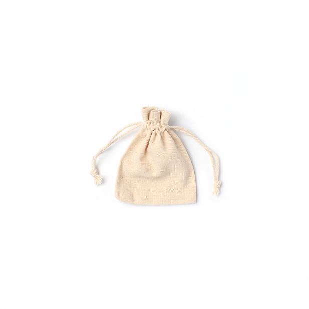 Size : 10x8cm.Natural Ivory drawstring Linen gift bag.