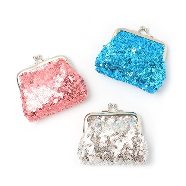 Ladies Girls Reversible Sequin Coin Wallet Pouch India | Ubuy