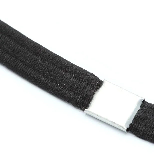Elastic bandeau - Black - Card of 3 - 1cm thick
