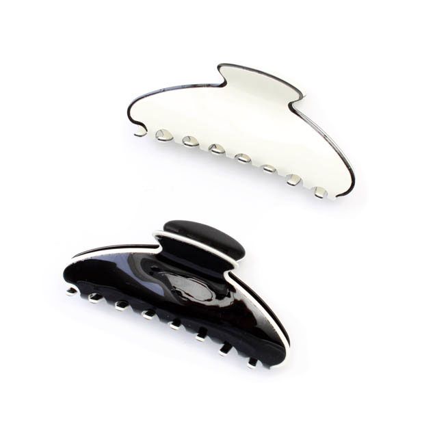 Black and Cream contrast trim clamp 10cm main product photo