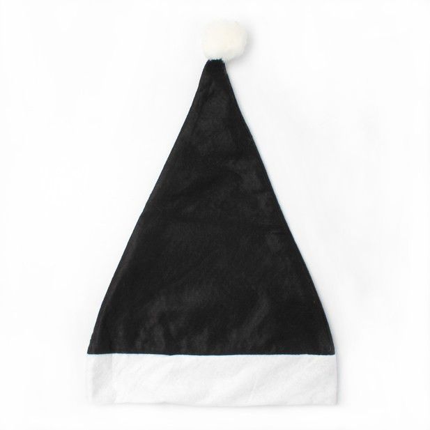 Black white discount santa hat