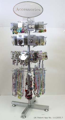 Counter display stand for jewellery