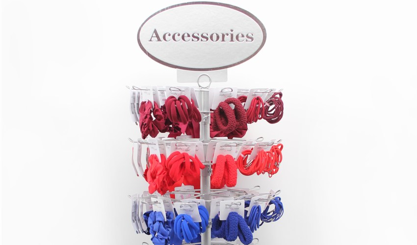 School Hair Accessories on a display stand