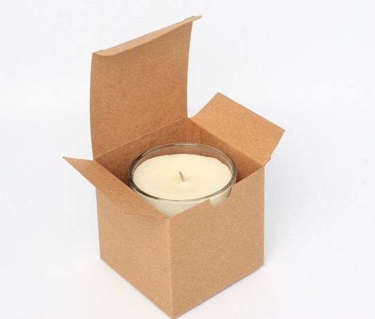 Kraft Candle Box With Candle Inside-